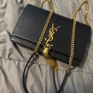 YSL BLACK KATE TASSEL BAG